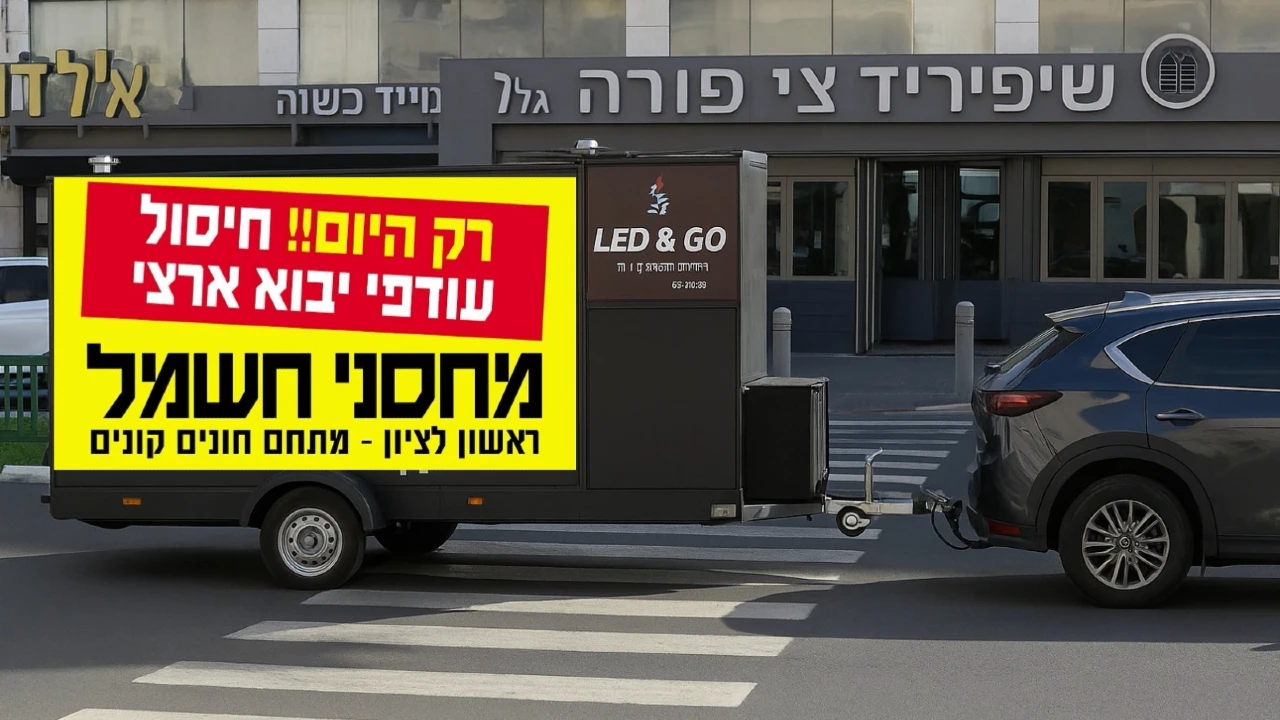 מסך LED נייד עם קריאייטיב בעל ניגודיות גבוהה